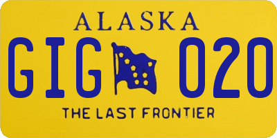 AK license plate GIG020