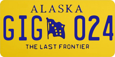 AK license plate GIG024