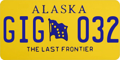 AK license plate GIG032