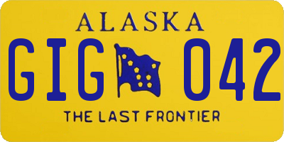 AK license plate GIG042