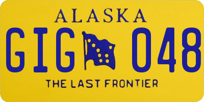 AK license plate GIG048