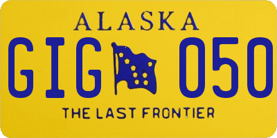 AK license plate GIG050