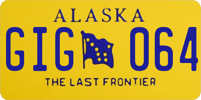 AK license plate GIG064