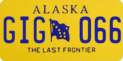 AK license plate GIG066