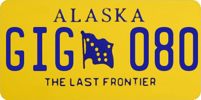 AK license plate GIG080