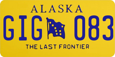 AK license plate GIG083