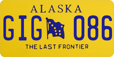 AK license plate GIG086