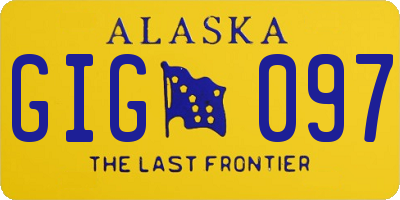 AK license plate GIG097