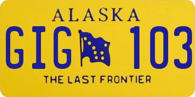 AK license plate GIG103