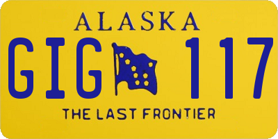 AK license plate GIG117