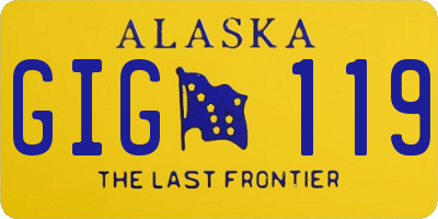 AK license plate GIG119