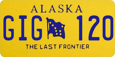 AK license plate GIG120