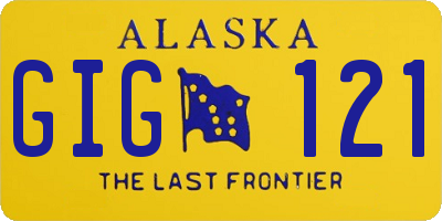 AK license plate GIG121