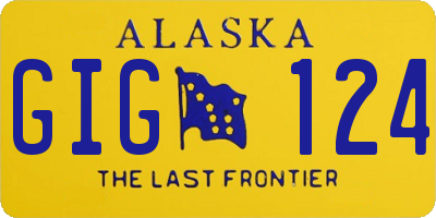 AK license plate GIG124