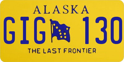 AK license plate GIG130