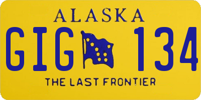 AK license plate GIG134
