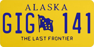 AK license plate GIG141