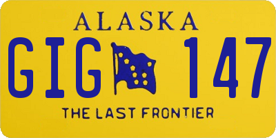 AK license plate GIG147
