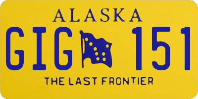 AK license plate GIG151