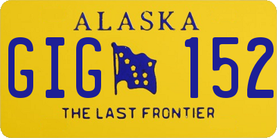 AK license plate GIG152