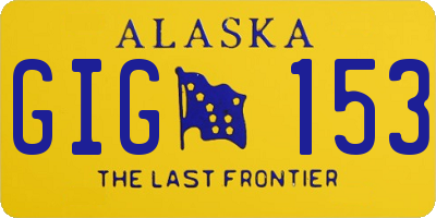 AK license plate GIG153