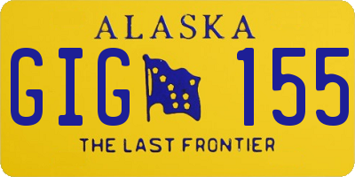 AK license plate GIG155