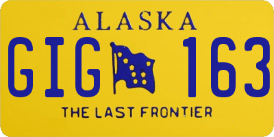 AK license plate GIG163