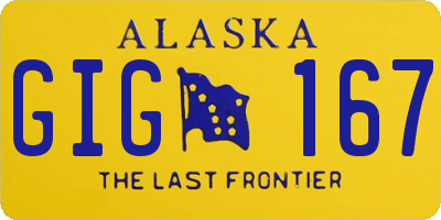 AK license plate GIG167