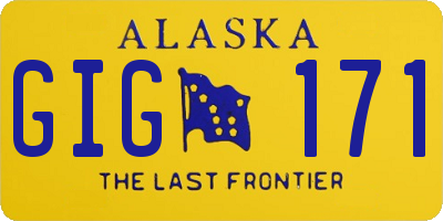 AK license plate GIG171