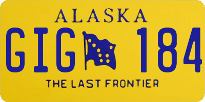 AK license plate GIG184