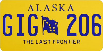 AK license plate GIG206