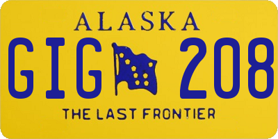 AK license plate GIG208