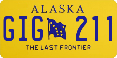 AK license plate GIG211