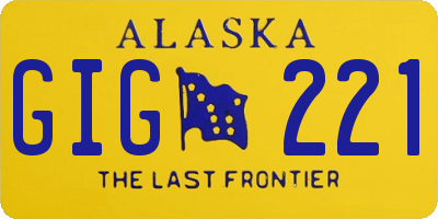 AK license plate GIG221