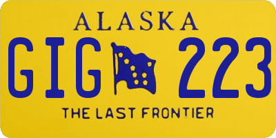 AK license plate GIG223