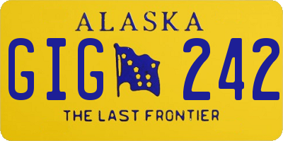 AK license plate GIG242