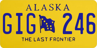 AK license plate GIG246
