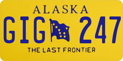 AK license plate GIG247
