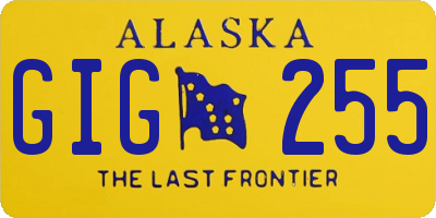 AK license plate GIG255