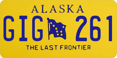 AK license plate GIG261