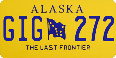 AK license plate GIG272