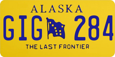 AK license plate GIG284