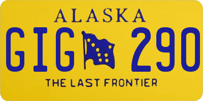 AK license plate GIG290