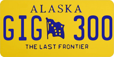 AK license plate GIG300