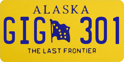 AK license plate GIG301