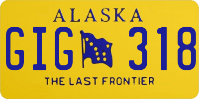 AK license plate GIG318