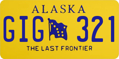 AK license plate GIG321