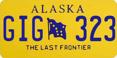 AK license plate GIG323