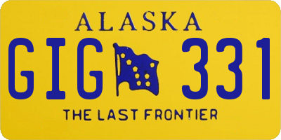AK license plate GIG331
