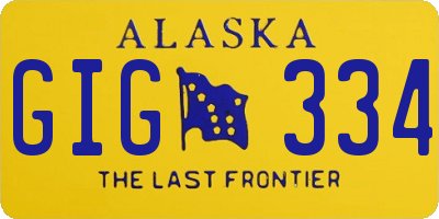 AK license plate GIG334